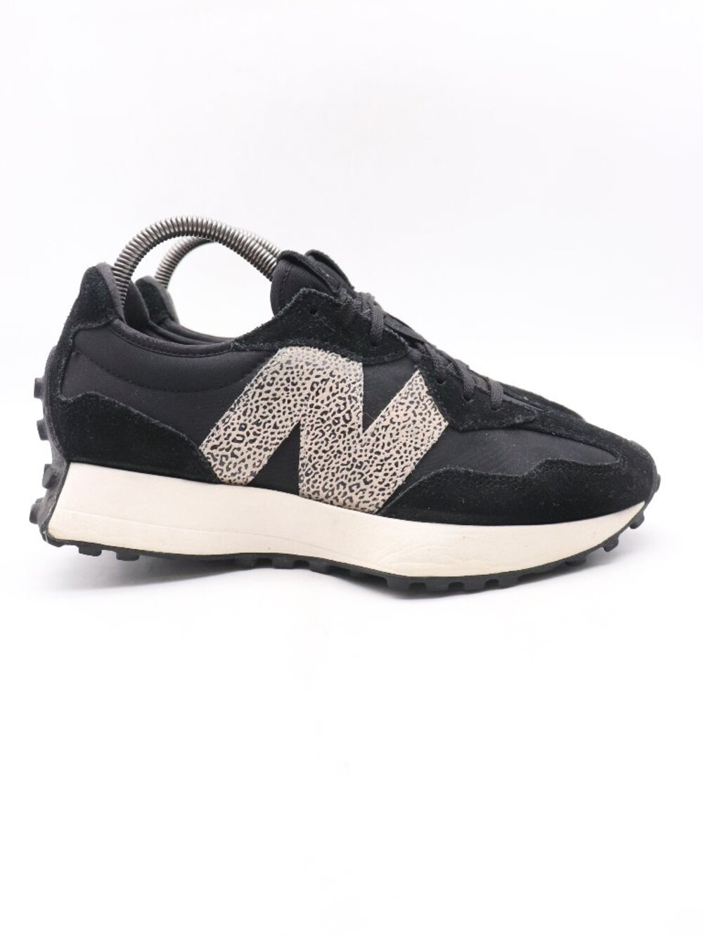 New Balance WS327PH Women's 8 Black with Sea Salt Animal Print Sneakers WS327PH